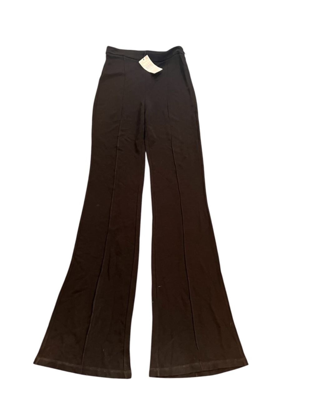 NWT Mango Black Seam-Front Flare Trousers Pants MNG 313NICA Women’s Size S Small